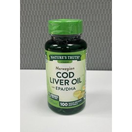 Nature's Truth Norwegian Cod Liver Oil Dietary Supplement - 100 Softgels, Pack of 5