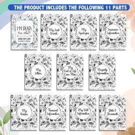 Marspark End of Life Planner in The Event of My Death I'm Dead Now What Planner Organizer Notebook with Sticky Index Tab for Beneficiary Info, Will Preparation, Last Wish, Funeral Planning(Blue)