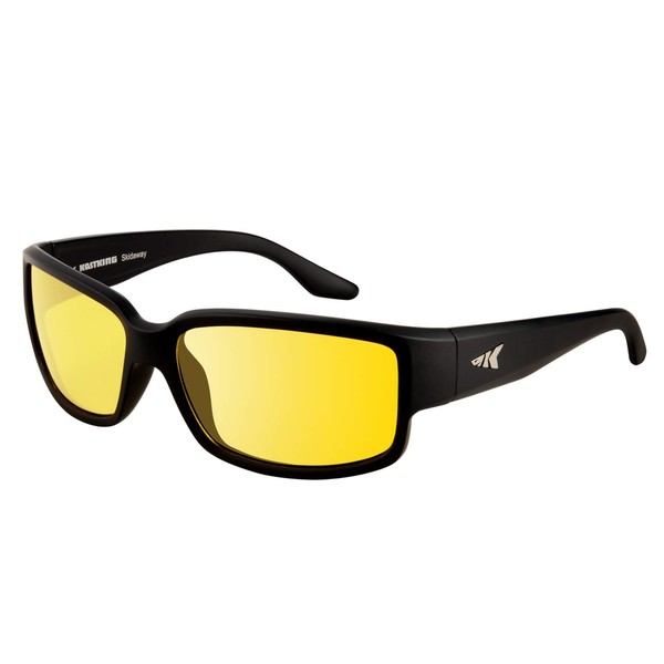 KastKing Polarized Night Vision Driving Glasses for Men and Women,Angular Wrap Design,Yellow Lens