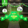 Joyfizzle 10.5FT Length St. Patricks Inflatables Shamrocks Built in Flash