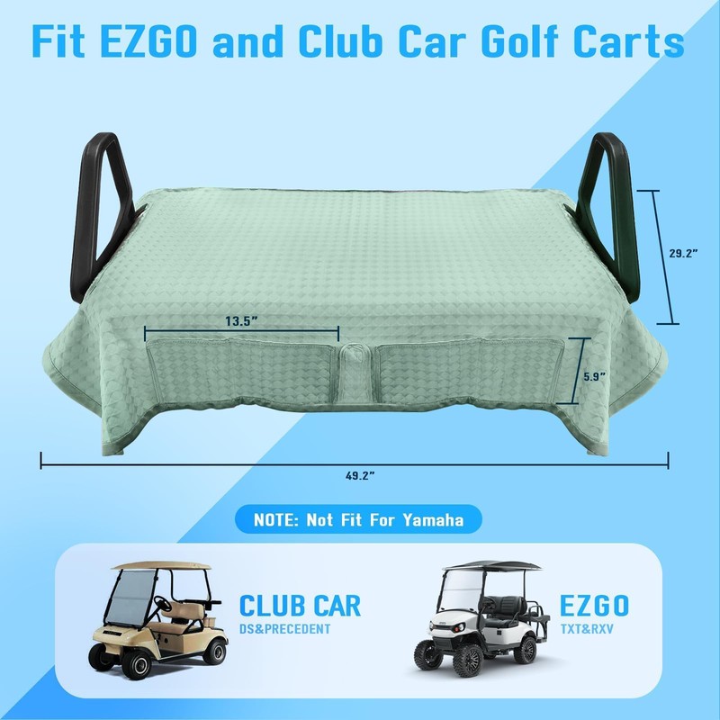 Golf Cart Cooling Ice Silk Seat Cover Blanket for EZGO