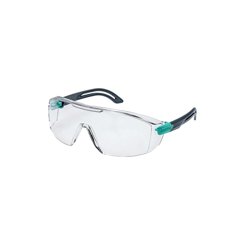 uvex i-lite planet safety goggles, adjustable biomaterial temples, anti-fog, scratch-resistant,