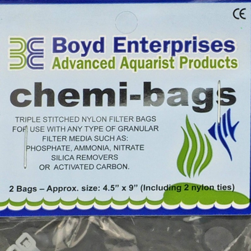 Boyd Enterprises ABE16720 2-Pack Chemi-Bags with Ties for Aquarium