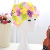 Floral Petal Ladies Bathing Swim Cap Women Retro Swim Hat