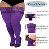 LOUSGUTA Plus Size Thigh High Stockings Silicone Lace Top Stay