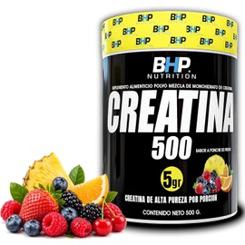BHP NUTRITION- CREATINA ULTRA MONOHIDRATADA SABOR PONCHE 500grs