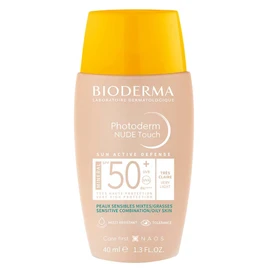 Protector Solar Bioderma Photoderm NUDE Touch FPS 50+ Tono Muy Claro con Efecto Piel Natural y Acabado Mate, Anti-Imperfecciones, 40 ml