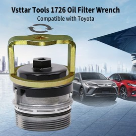 Vsttar Oil Filter Wrench Removal Tool, Special Steel, 64mm x 14 Flute, 1/2" Square Drive, Fits Toyota, Nissan, Honda, Lexus, Scion 4, 6, 8 Cylinder Engines