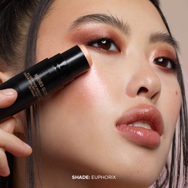 Nudestix Nudies Glow Cream Highlighter Bronze + Glow 3-in-1 All Over Face Colour for Eyes, Cheeks, Lips w/Blending Brush (Euphorix)