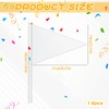12 PCS Hand Held Blank Pennant Flag, 5×8 Inch White