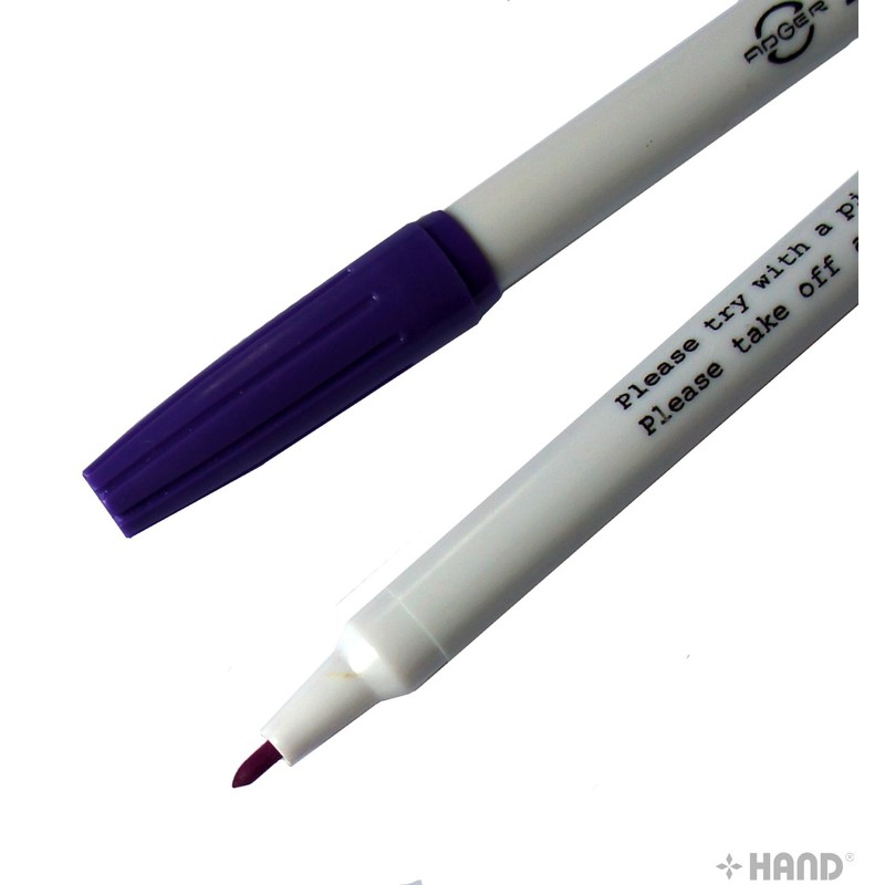 HAND Premium Air/Water Erasable Purple Fabric Marker Pen - Pack