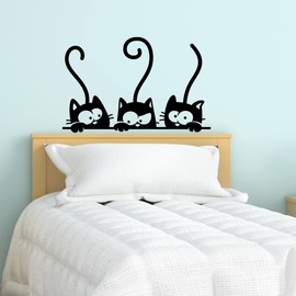Cats Wall Stickers Funny Vinyl Decal Living Room Art Nursery Cute Decoration Interior Design Pets Stencil