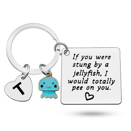 Friendship Gifts Initial Letter T Keychain for Women Men Friendship Keychain Best Friend Keychain True Friend Jewelry Gift Funny Friendship Gift for Teen Girl Boy Women Men Birthday Christmas Gifts