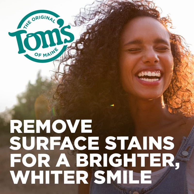 Tom's of Maine Fluoride-Free Antiplaque & Whitening Natural Toothpaste, Peppermint,
