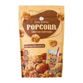 CHEF POPPIN Gourmet Coated Popcorn, Brown Sugar Boba Milk Tea 50g