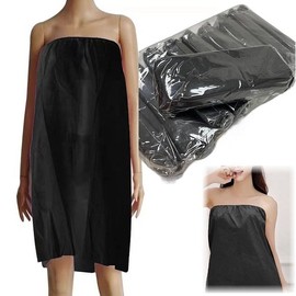 Massage disposable waxing salon gown, gown skirt, individually packaged, black massage gown, disposable gown / 마사지 일회용 왁싱샵가운 가운 치마 개별포장 블랙 마사지가운 일회용가운