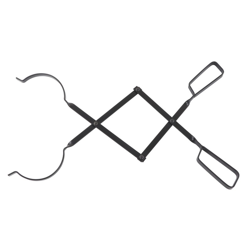 Fireplace Tong Iron Campfire Firewood Tong Log Grabber with Enlarging