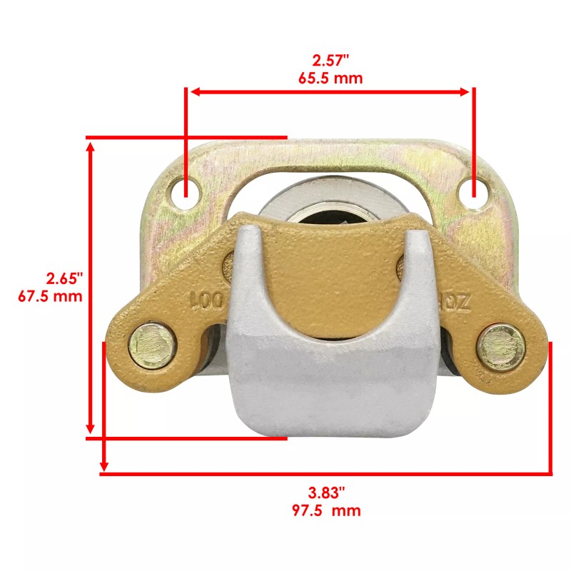 Caltric Front Left Right Brake Caliper W/ Pad For Polaris
