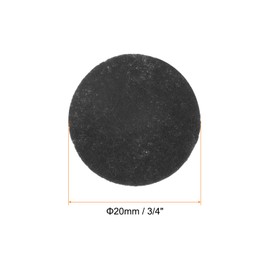 sourcing map 100pcs Round Felt Circles, 20mm 3/4" Pre Cut Craft Pads Non-Woven Mini Felt Fabric Circles for DIY Sewing Handcraft Cutting Projects Crafting Finishing, Black