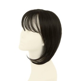 Priscilla ST-010-1N Premium White Hair Wig, Fluffy Long Type, Black