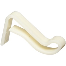 Cortina ABS Plastic Barricade Tape Clip, 03-500-BTC, 1/2" width x 1-1/2" Height, White (Pack of 5)
