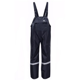RainRider Bib Rain Pants for Men Waterproof Rain Gear for Women Workwear Bib Overalls Trousers for Fishing(Navy,XXL)