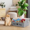 LOVSTORAGE Large Cat Toy Box Cat Toy Storage Basket 2X