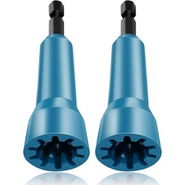 Ciwoda [2 Pcs] Wire Twister Tool for Drill, Wire Spin Twister Nut, Spin Twist Wire Connector, Wire Twisting Spinner, Wire Spin Driver Twister and Wire Connector Driver with 6.35 mm Chuck (Blue)