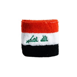 Flaggenfritze Iraq Flag Sweatbands Set of 2 + Free Sticker