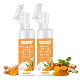 GUOYAOLIFU Turmeric Foaming Facial Cleanser, Turmeric Facial Wash - Deep Cleansing for All Skin Types 2PCS