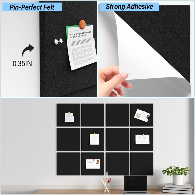 Baysola Large Cork Boards for Walls – 48" x 36"