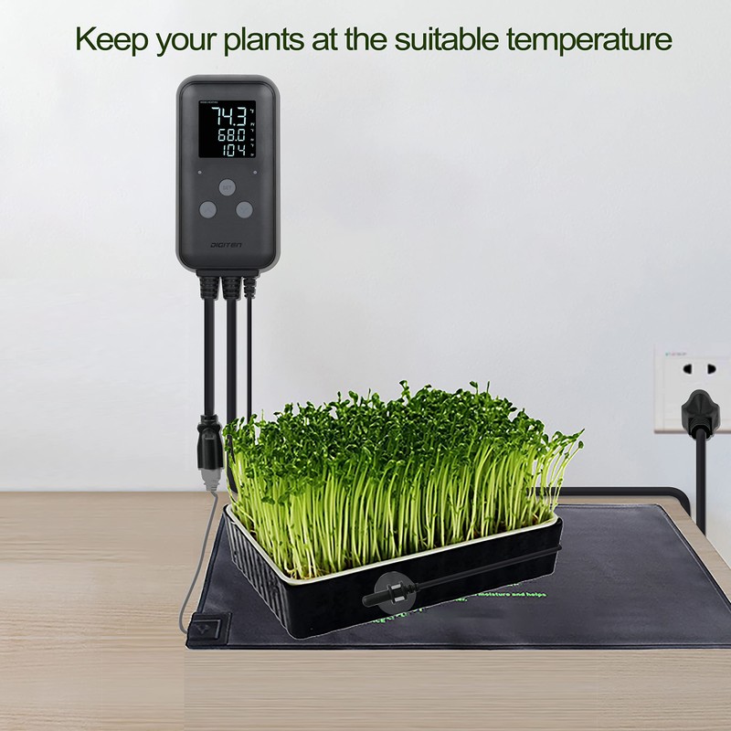 Digital Temperature Controller Simple Stage Thermostat Outlet Heating & Cooling