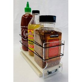 Vertical Spice - 3x1x11 DC - Spice Rack - Large Container Drawer - Size: 3.45" Width x 5.0" Height x 10.6" Depth - Made In USA