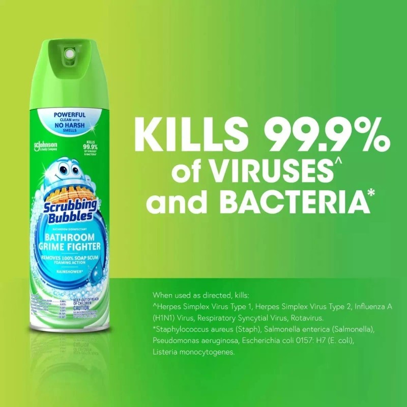 Scrubbing Bubbles Limpiador De Baño Multiusos, Elimina Residuos De Jabón,