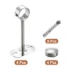 sourcing map 4 Pcs Ceiling Mount Bracket, Wardrobe Pipe Bracket,