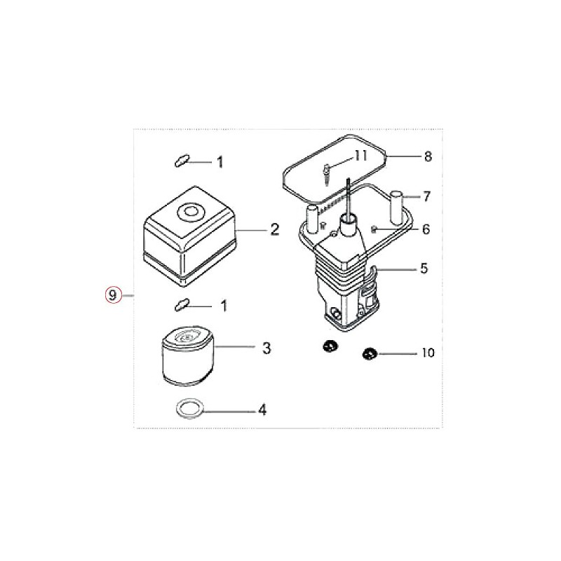 Spare Part LIFAN Air filter for 6,5 hp petrol /