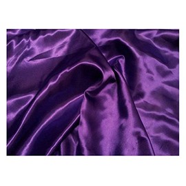 GORGEOUS SILKY SATIN FABRIC, DRESSMAKING, WEDDING, PROM - PURPLE - PER METRE