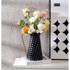 Elegant Black Metal Pitcher Vase, Farmhouse Galvanized Flower Vase, Rustic