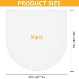 XTUDOU® Pack of 50 Vinyl Sleeves, Optimal Protection Record Inner Sleeves 12 Inches, Challenge Record Case, Semitransparent, Antistatic Vinyl Sleeves