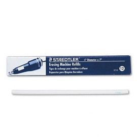 Staedtler 7 Eraser Strips for Electric Erasers, White, 1/4 Diameter, 12 per Box