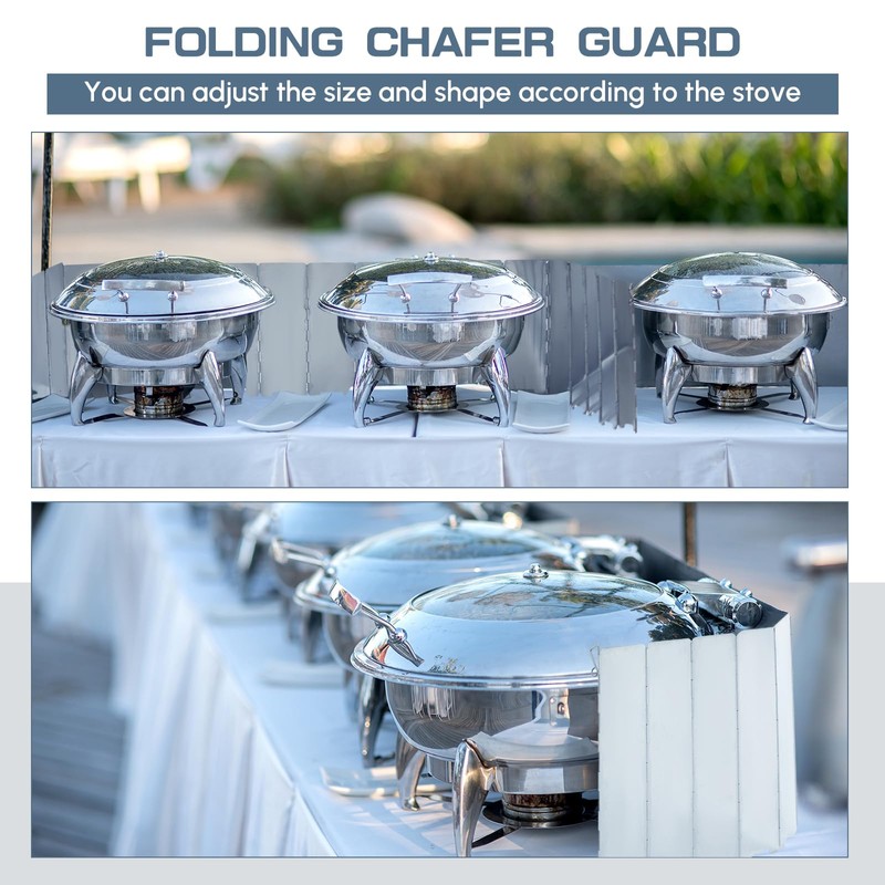 MorningRo 4 Pcs 80 Plate Chafing Dish Wind Stove Camping