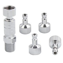 Timbertech Airbrush Quick Release Disconnect with 4PCS G1/8" Male Fittings and Female Hose Connection for Airbrush and Air Hose Quick Release