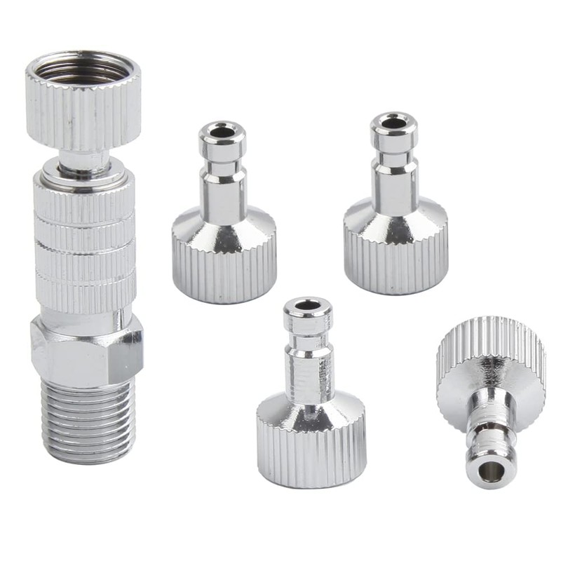 Timbertech Airbrush Quick Release Disconnect with 4PCS G1/8" Male Fittings