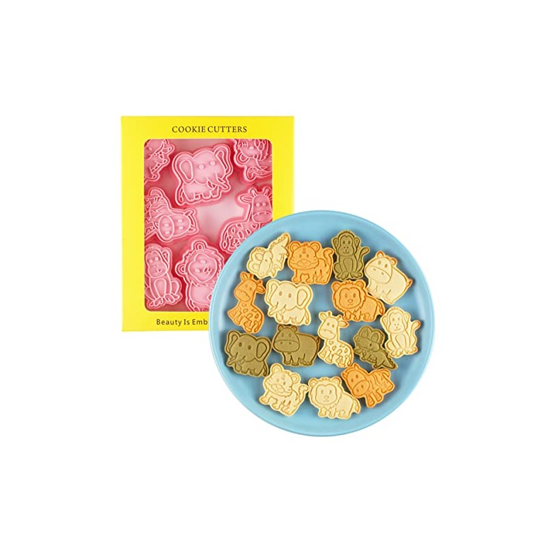 8 Pieces Cute Animals Cookie Cutters Cartoon Elephent Cookie Mould