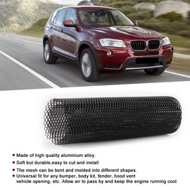 Car Radiator Grill, 6 x 12 mm Universal Aluminium Alloy Car Grille Mesh Body Bumper Rhombic Grill Spoiler Bumper Ventilation Grille Sheet Metal