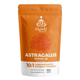 HYBRID HERBS - Astragalus Powder | High Potency Supplement - 113 Servings (113g)