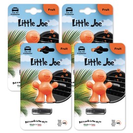 Little Joe Standard Car Air Freshener, 45-Day Long-Lasting Fragrance, Strong Scented Vent Clip for Car Interior Home & Office - 4 Pack Fruit Scent
