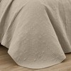 Chezmoi Collection Luca 3-Piece Oversized Bedspread Set, Queen Size, Khaki