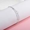 Double Layered Bracelet Star CZ Titanium Steel Adjustable Link Chain