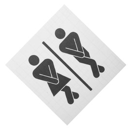 Operitacx Men's Women's Restroom Door Sticker PVC Decorative Sign Quick Install Easy Clean Decor for Bathroom